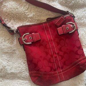 Coach Red Shoulder Bag